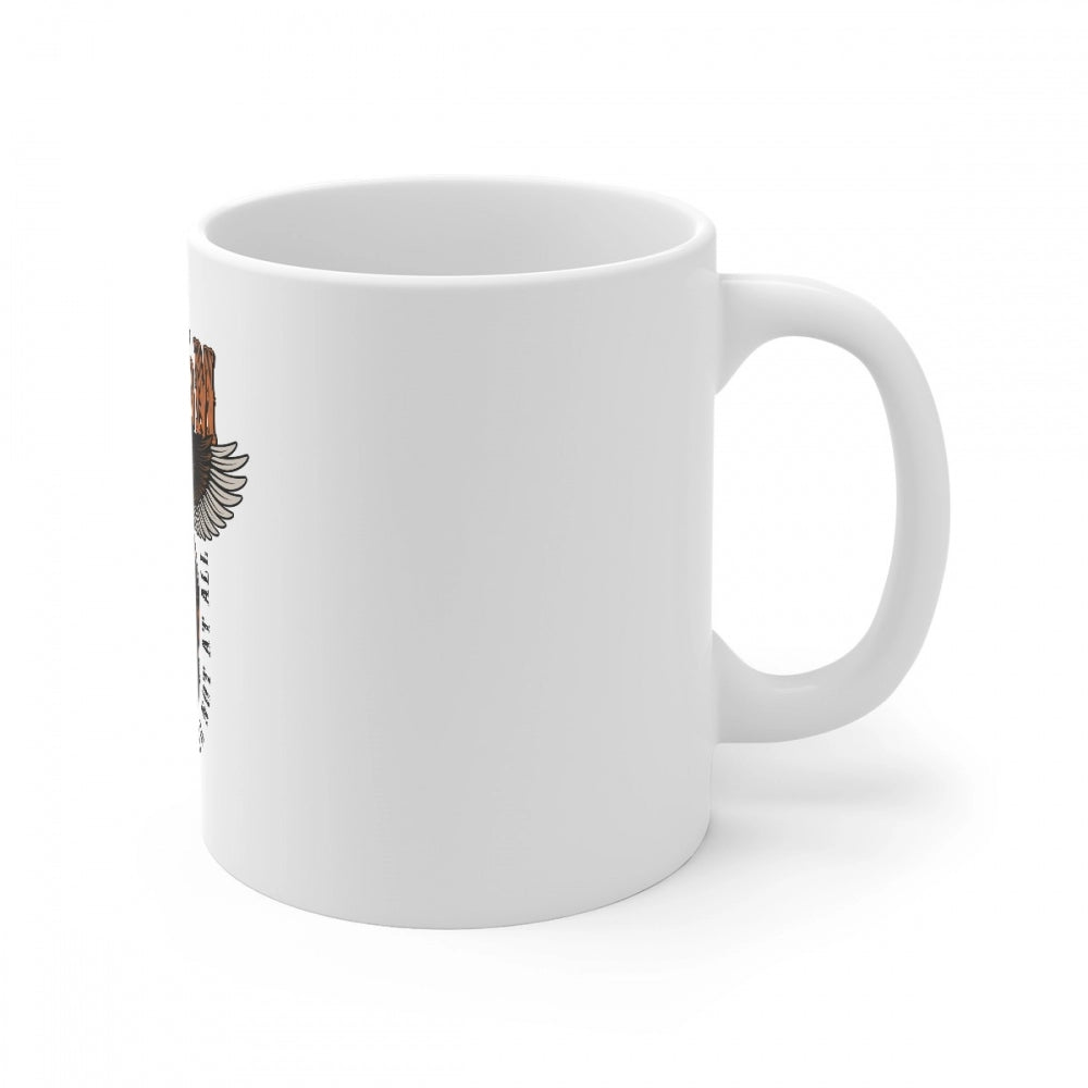 Generic Ceramic Gorila Desing Printed Coffee Mug (Color: White, Capacity:330ml)