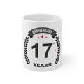Generic Ceramic 17th Anniversary Printed Coffee Mug (Color: White, Capacity:330ml)
