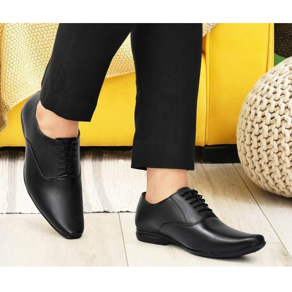 Generic Men's Faux Leather Formal Shoes (Black)