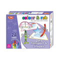 2 in 1 Transport - Shapes Colour And Rub With 24 Cards | Cardboard | Educational Toys | 3+ Years