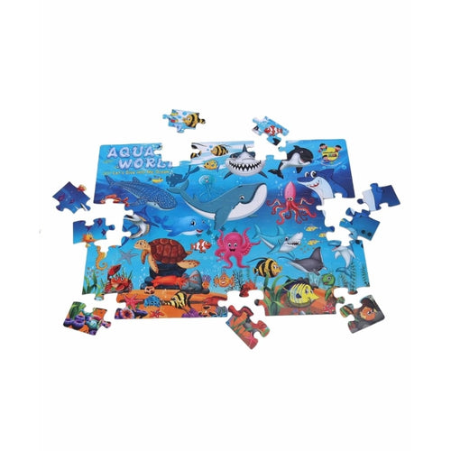64_Pcs Set Aqua World Puzzle | Cardboard | Educational Toys | 4+ Years
