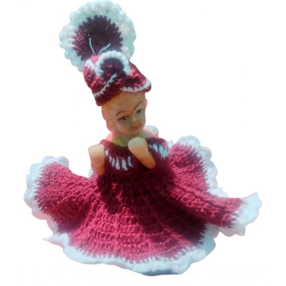 Generic Laddu Gopal Tharad Dress Size: 0 To 6 (Maroon)