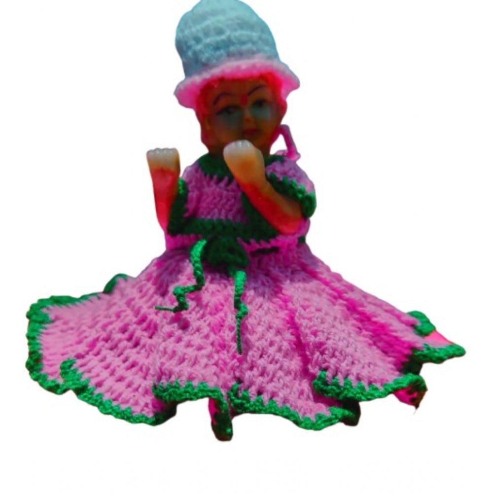 Generic Laddu Gopal Tharad Dress Size: 0 To 6 (Light Pink)
