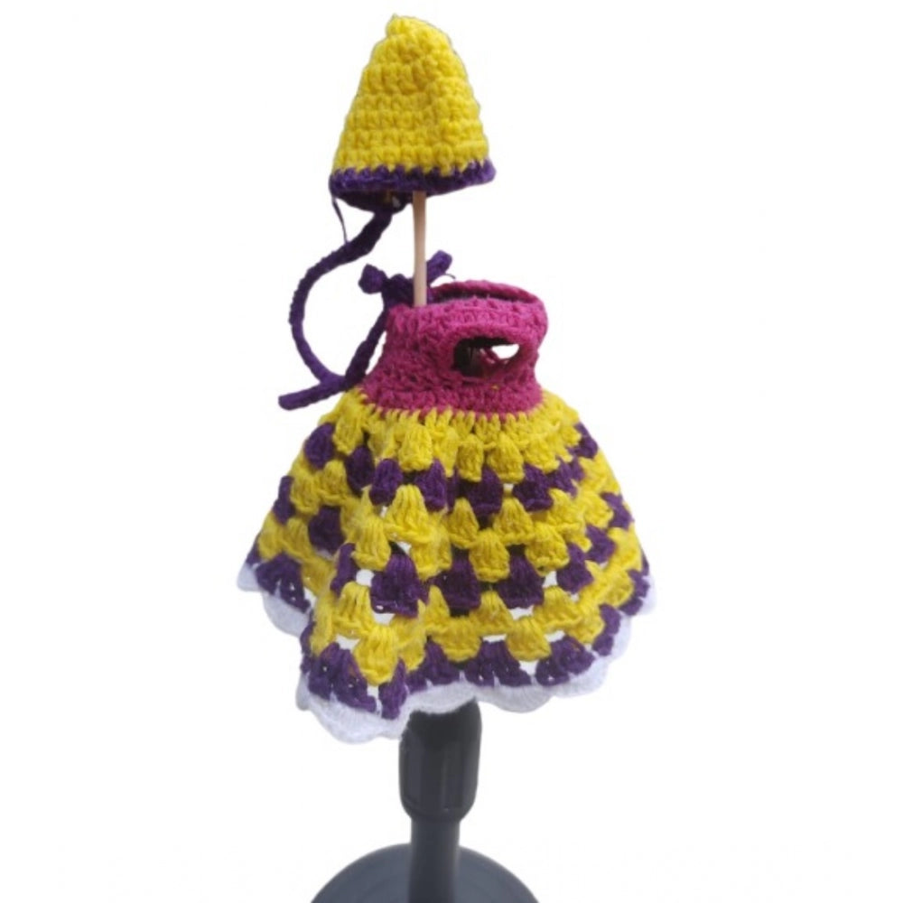 Generic Laddu Gopal Tharad Dress Size: 0 To 6 (Yellow-Blue)