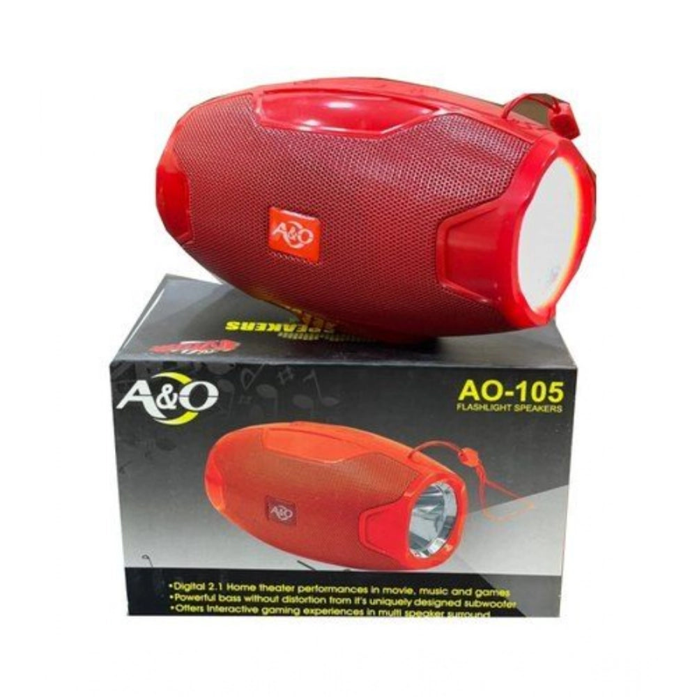 Generic Plastic Rubber Wireless AO105 Bluetooth Speaker (Red)