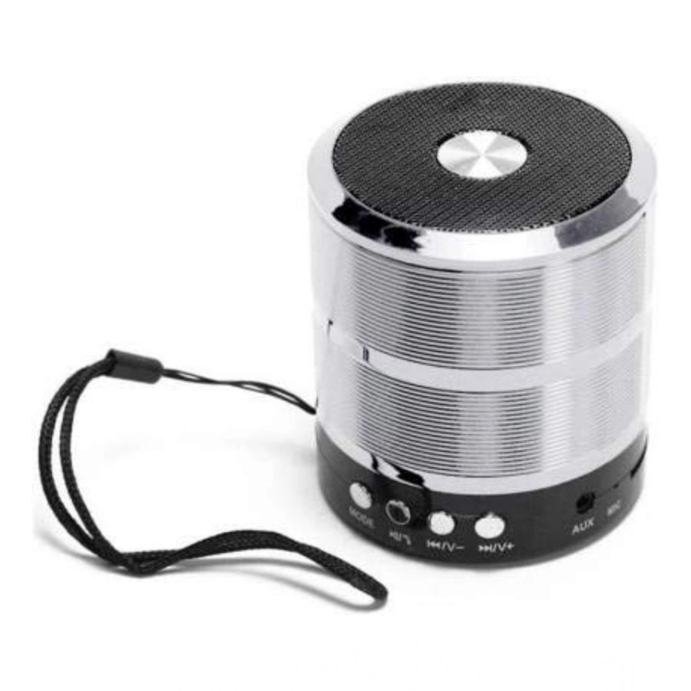 Generic Plastic Rubber Wireless WS887 Bluetooth Speaker (Silver)