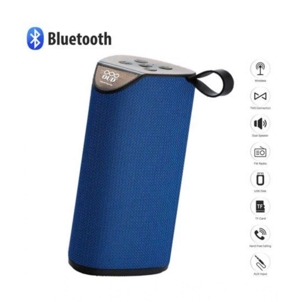 Generic Plastic Rubber Wireless TG111 Bluetooth Speaker (Blue)