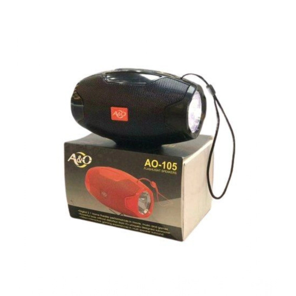 Generic Plastic Rubber Wireless AO105 Bluetooth Speaker (Black)