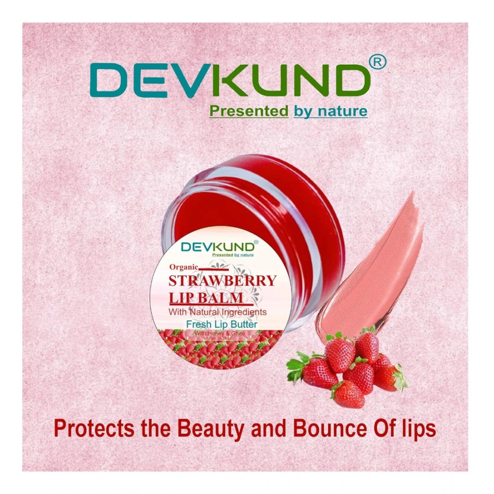 Generic Unisex Herbal Dark And Chapped Lips Strawberry Lip Balm (10gm)