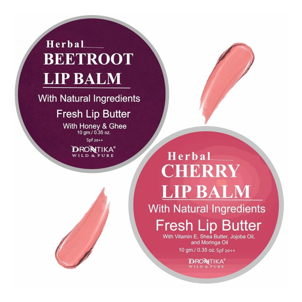 Generic Unisex Herbal Dark And Chapped Lips Beetroot &amp; Cherry Lip Balm Pack Of 2 (20gm)