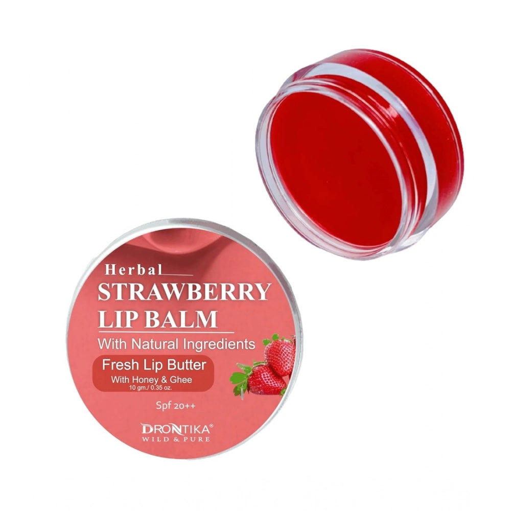 Generic Unisex Herbal Dark And Chapped Lips Strawberry Lip Balm (10gm)