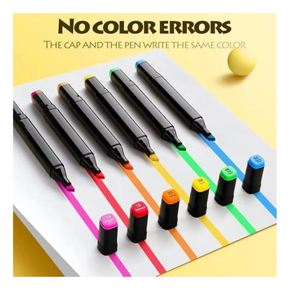Generic Plastic 24Pcs Colors Art Markers Sketch Pen Dual Tip Artist Art Marker (Multicolor )