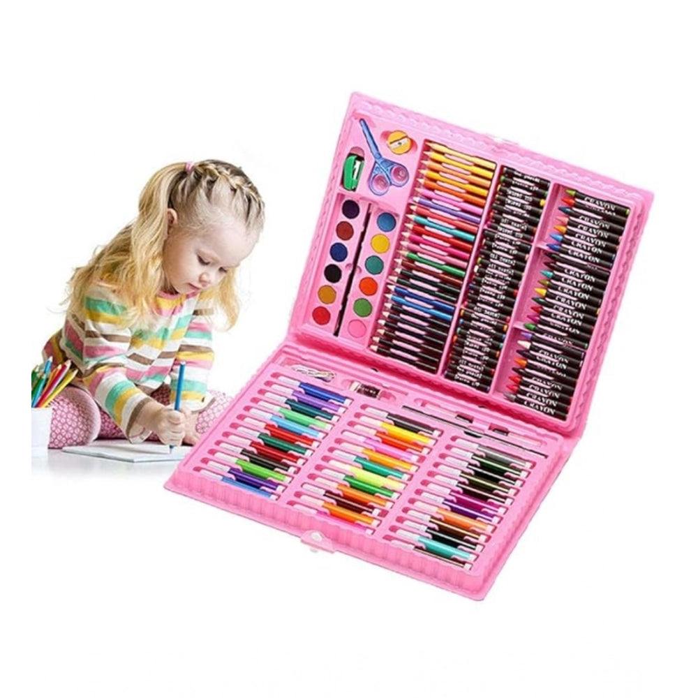 Generic Plastic Deluxe Art Drawing Set For Kids Drawing And Painting 150Pcs Set (Multicolor)