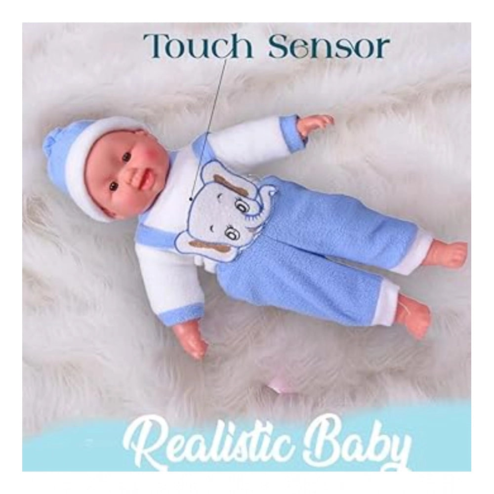 Generic Plastic Happy Baby Laughing Musical Boy Doll With Touch Sensors - Sound Ideal Gift For Kids (Multicolor )