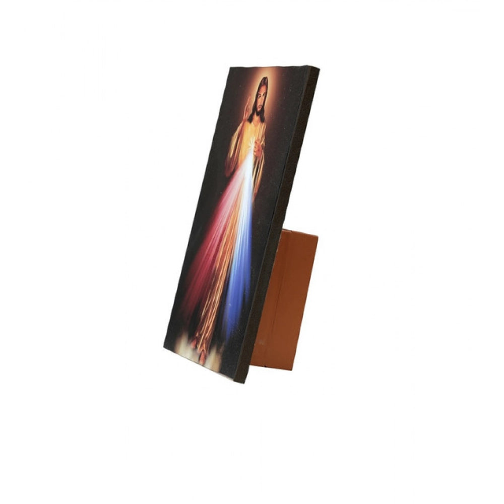Generic Wooden Divine Mercy Of Jesus Christ Table Top Christian Bible Verses Player (Multicolor)