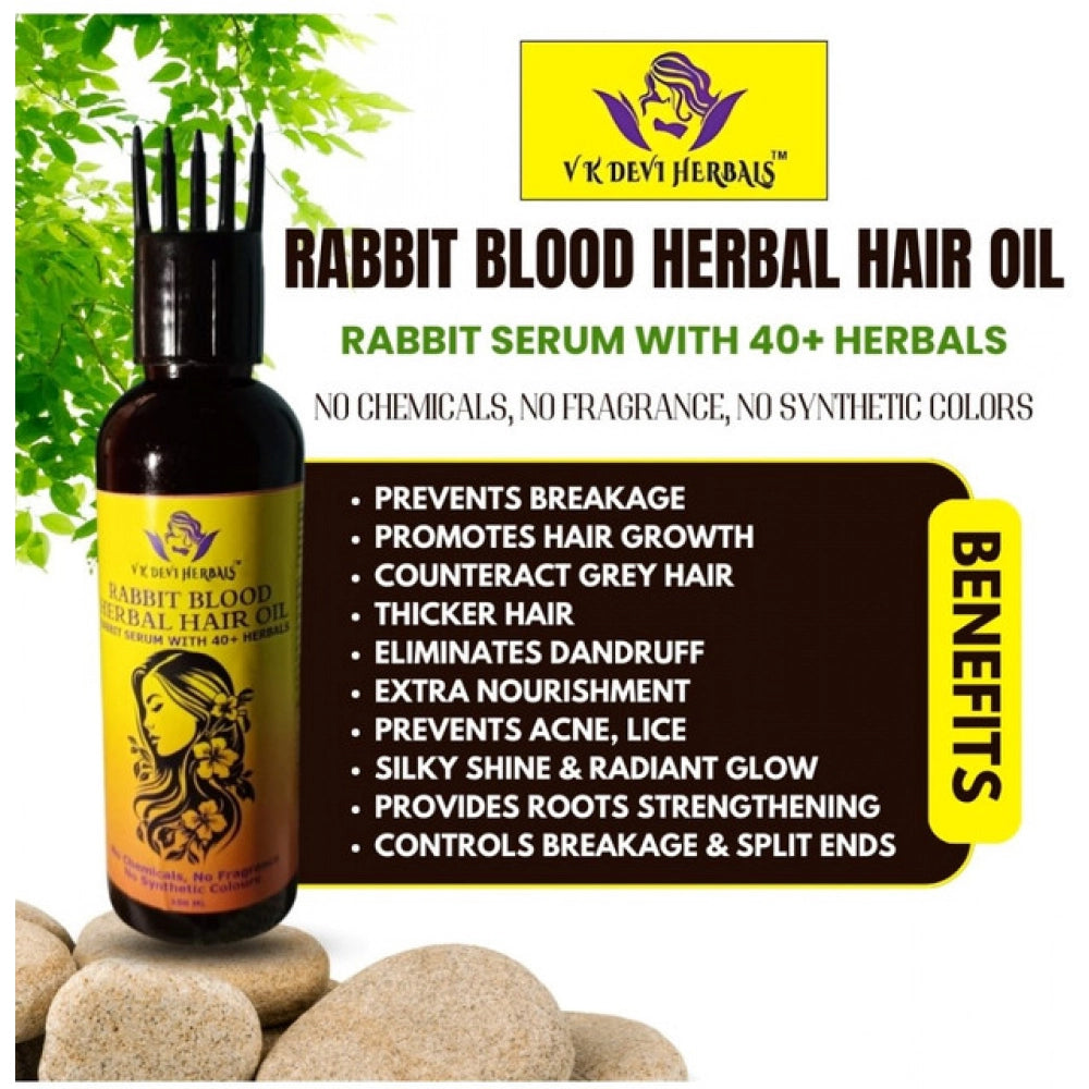 Generic Devi Herbels Rabbit Blood Herbal 100 ML Hair Oil - Men's And Women's Hair Growth Oil