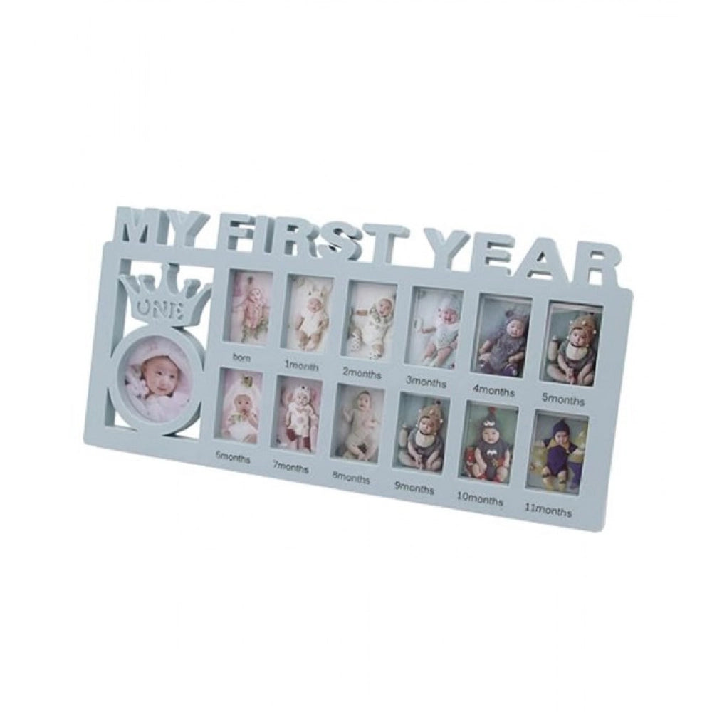 Generic Acrylic Newborn Baby First Year Photo Frame (Multicolor)