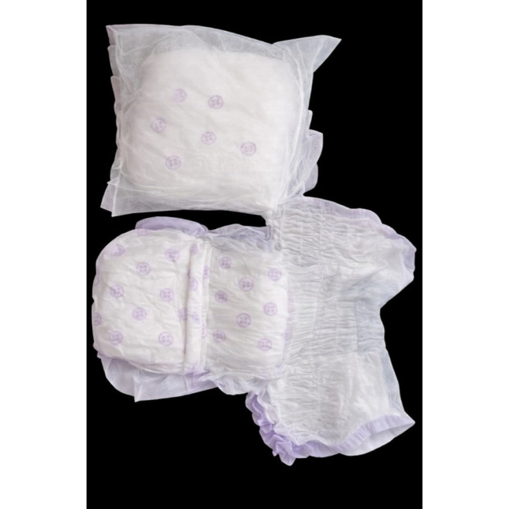 Generic Pack of_10 Pcs Cotton Disposable Lady Period Pants Sanitary Napkin (White)