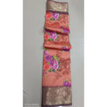Generic Women's Digital Dolla Silk Printed Saree With Unstitched Blouse 5.5Mtr (Orange)