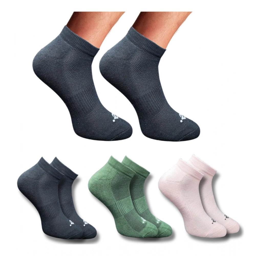 Generic 3_Pair Set Unisex Casual Cotton Printed Low Cut Socks (Multicolor)