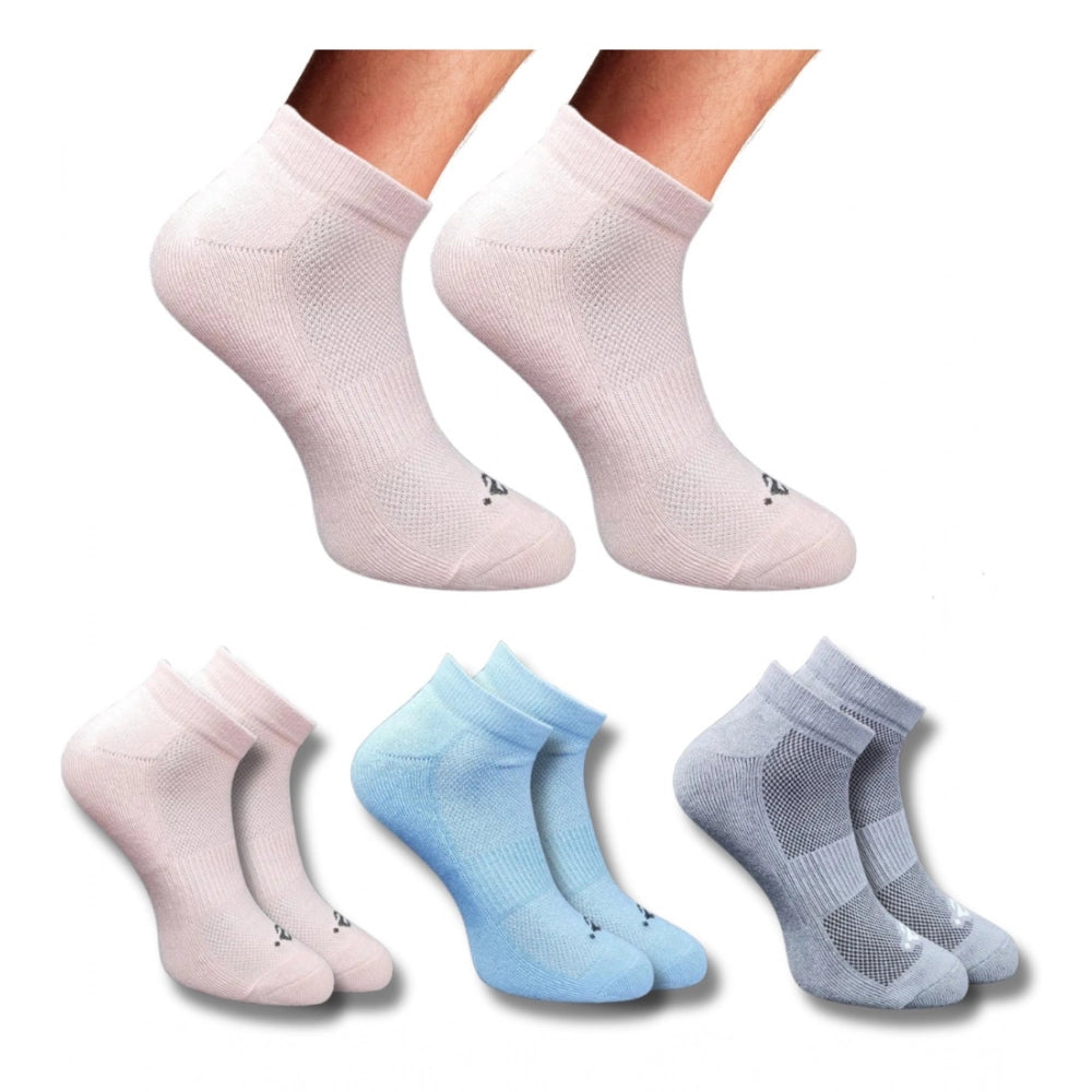 Generic 3_Pair Set Unisex Casual Cotton Printed Low Cut Socks (Multicolor)