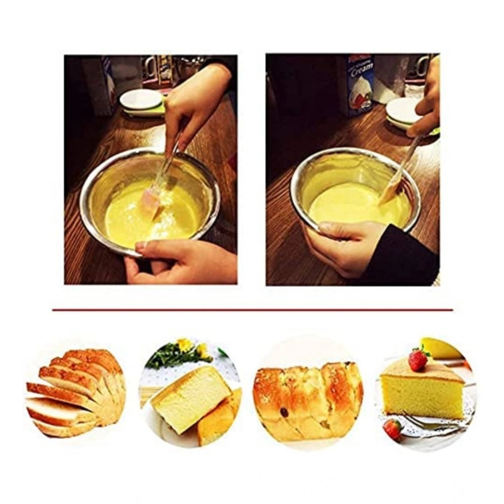 Generic Pack Of 5_Silicone Spatula with Brush – Heat Resistant Cooking And Baking (Color: Assorted )