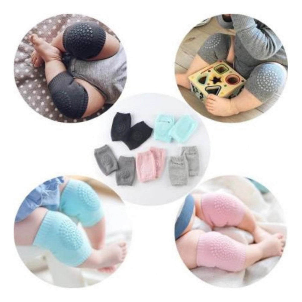 Generic Pack Of 3_Baby Knee Pads – Soft And Comfortable Crawling Protectors (Color: Assorted )