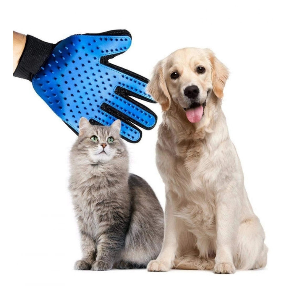 Generic Pack of 2_5-Finger Deshedding Glove – Pet Hair Remover And Grooming Gloves (Color: Assorted )