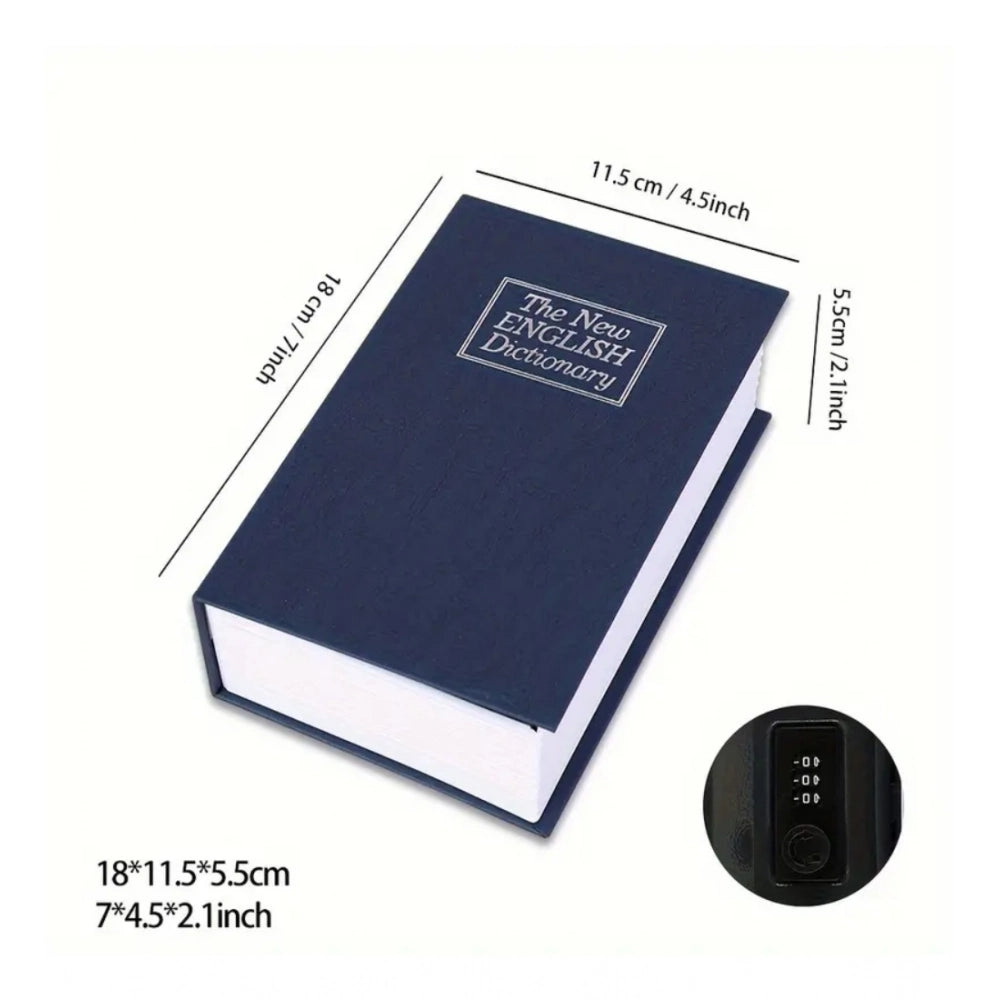 Generic Secret Book Safe with Number Locker (Blue)