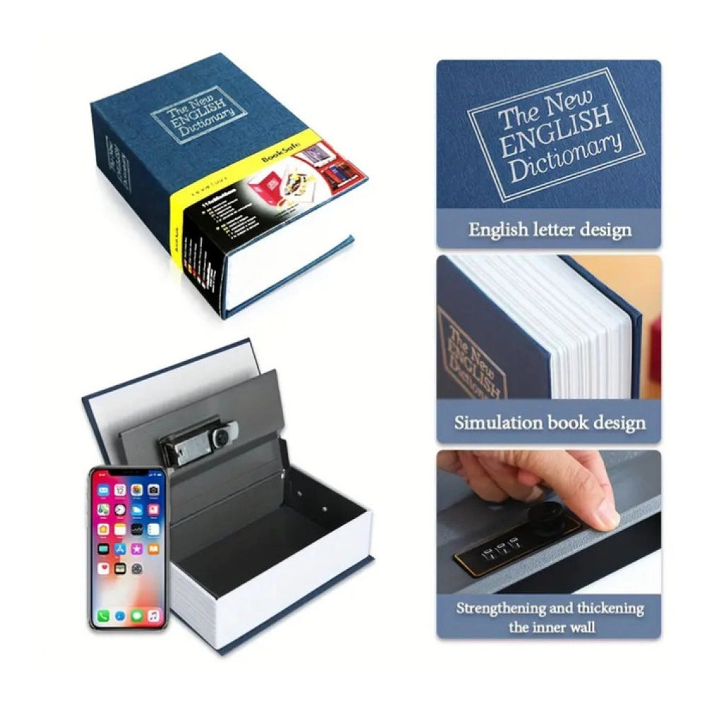 Generic Secret Book Safe with Number Locker (Blue)