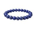 Generic Natural Crystal 8mm Lapis Lazuli Bracelet (Dark Purple)
