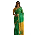 Generic Women's Cotton Printed Saree With Unstitched Blouse 5.5Mtr (Green)