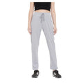 Generic Women's Cotton Solid Elasticated Track Pants (Light Grey)