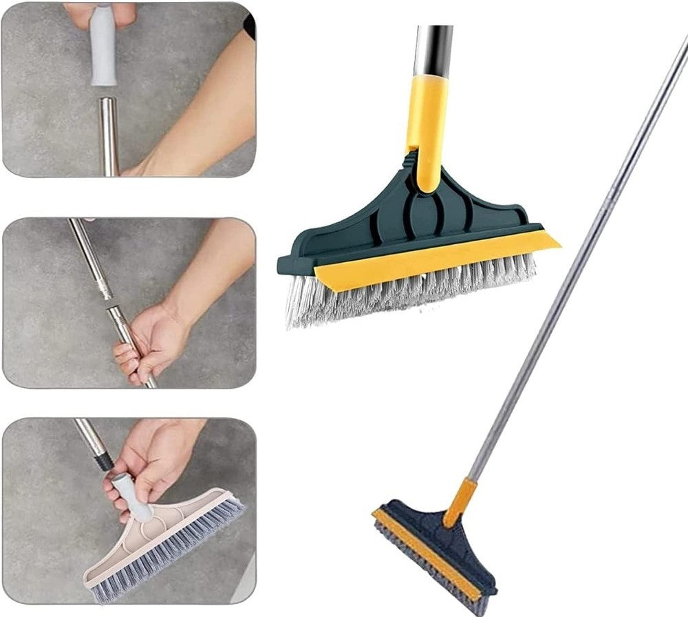 Generic  2 in 1 Scrape Floor Scrubbing Brush (Multicolor)