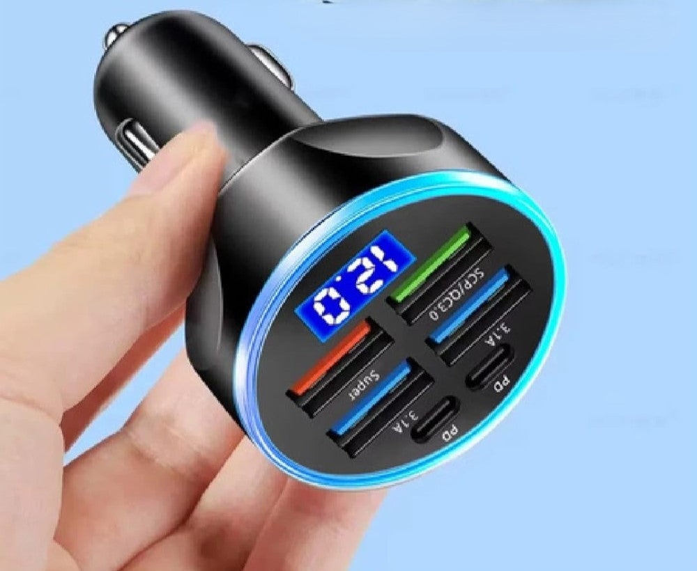 Generic  6 In 1 Car Charger (Black)
