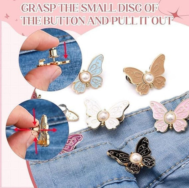 Generic Pack of 2 Jeans Clip Butterfly (Multicolor)