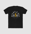 Generic Men's Polyester Printed Round Neck Short Sleeve T-Shirt (Black)