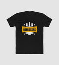Generic Men's Polyester Printed Round Neck Short Sleeve T-Shirt (Black)