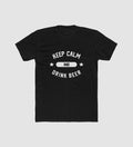 Generic Men's Polyester Printed Round Neck Short Sleeve T-Shirt (Black)