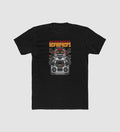 Generic Men's Polyester Printed Round Neck Short Sleeve T-Shirt (Black)