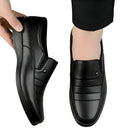 Generic Men's Synthetic Leather Solid Slip-On Formal Shoes (Black)