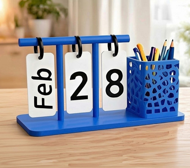 Generic Plastic Calendar Pen Holder (Multicolor)