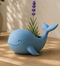Generic Plastic Whale Planter - Cute Ocean-Inspired - Decor (Blue)