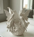 Generic Plastic Twin Fairy Wings Makeup Brush & Vanity Organizer (Off-white)
