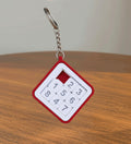 Generic Plastic Puzzle Keychain (Red-White)
