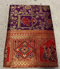 Generic Women's Jacquard Printed Saree With Unstitched Blouse - 5.5 Mtr (Purple-Red)