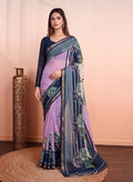 Generic Women's Marshmallow Cotton Floral Printed Saree With Unstitched Blouse - 5.5 Mtr (Multicolor)