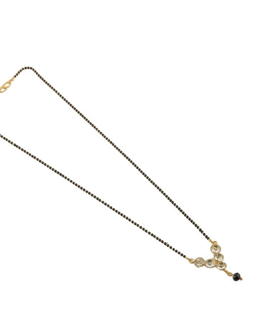Generic Women's Brass Gold Plated Multi-Crystal Mangalsutra (Multicolor)-PID68278
