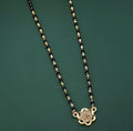 Generic Women's Brass Gold Plated Dainty Floral AD Mangalsutra (Multicolor)-PID68307